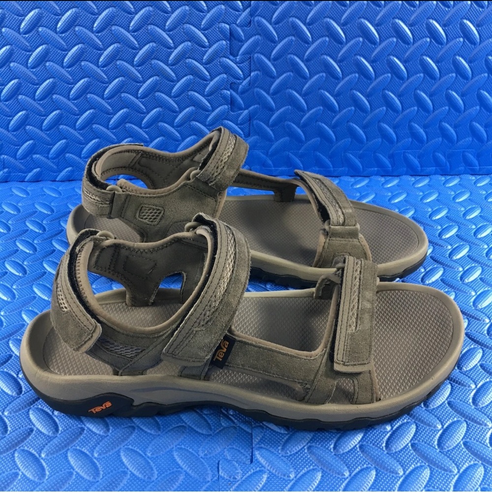 Teva Hudson Mens Shoes Size 14 Tan Comfort Strappy Trail Slip On Slide Sandals